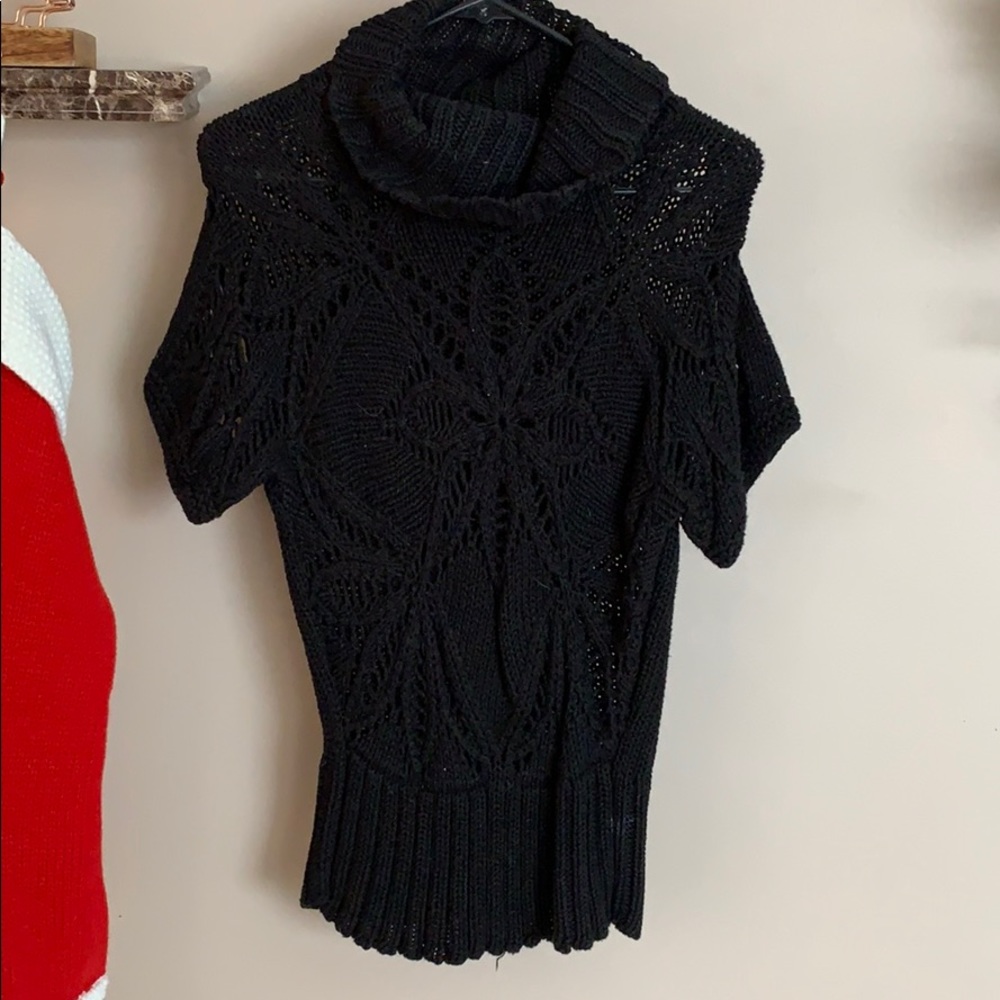 Day Trip Short Sleeve Turtle Neck Sweater